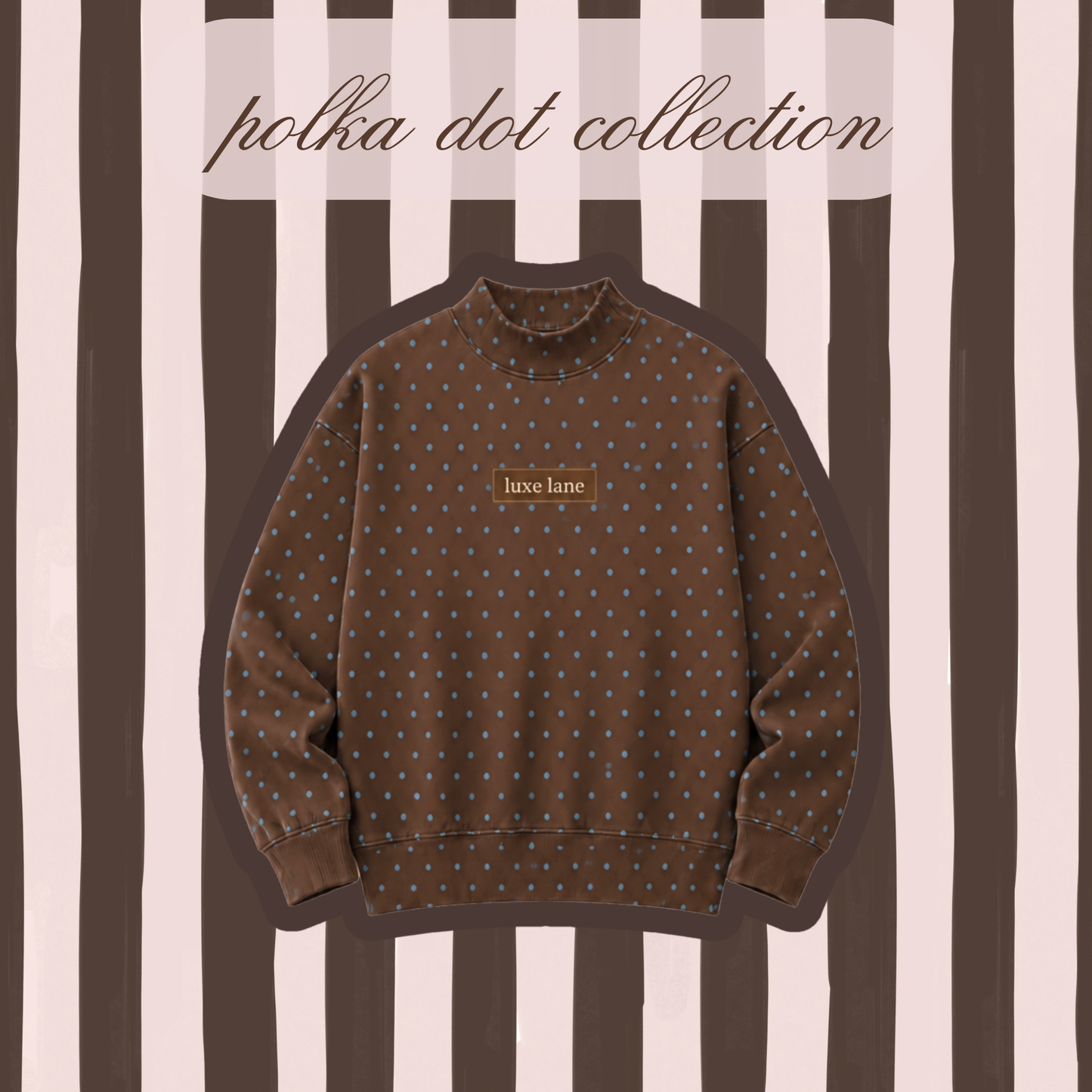 Luxe Lane Polka Dot Mockneck
