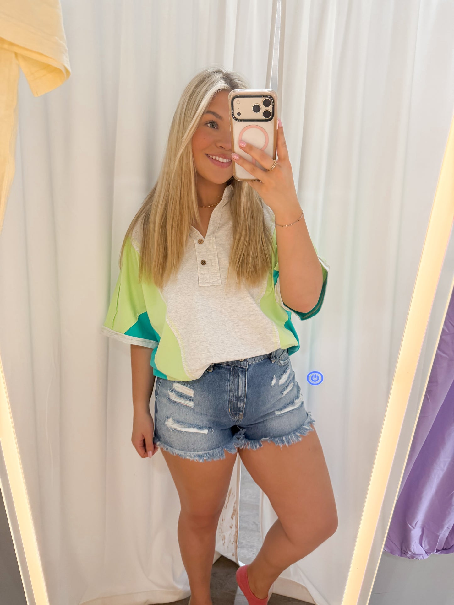 Neon Color Block Top