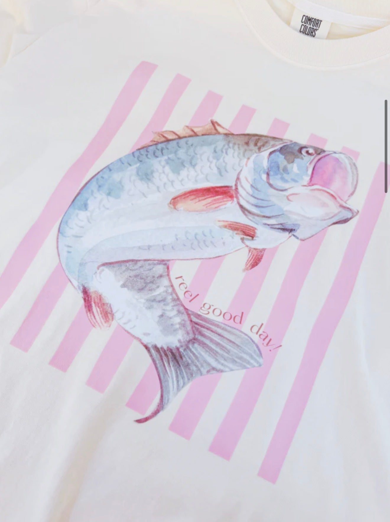 Striped Reel Good Day Bass Graphic Tee