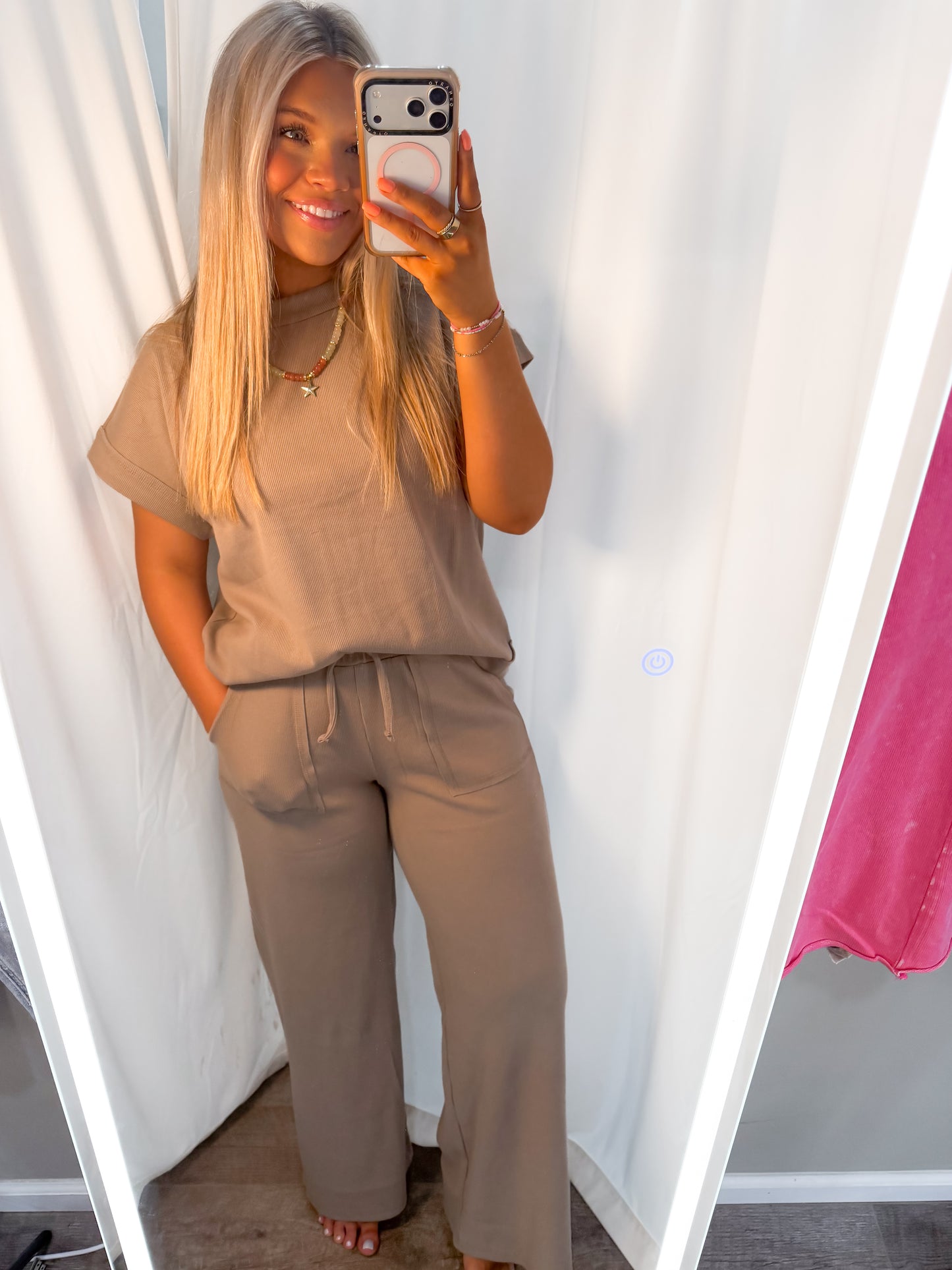 Mocha Ribbed Set