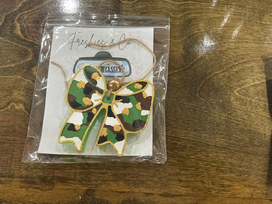 Camo Bow Freshie Gold