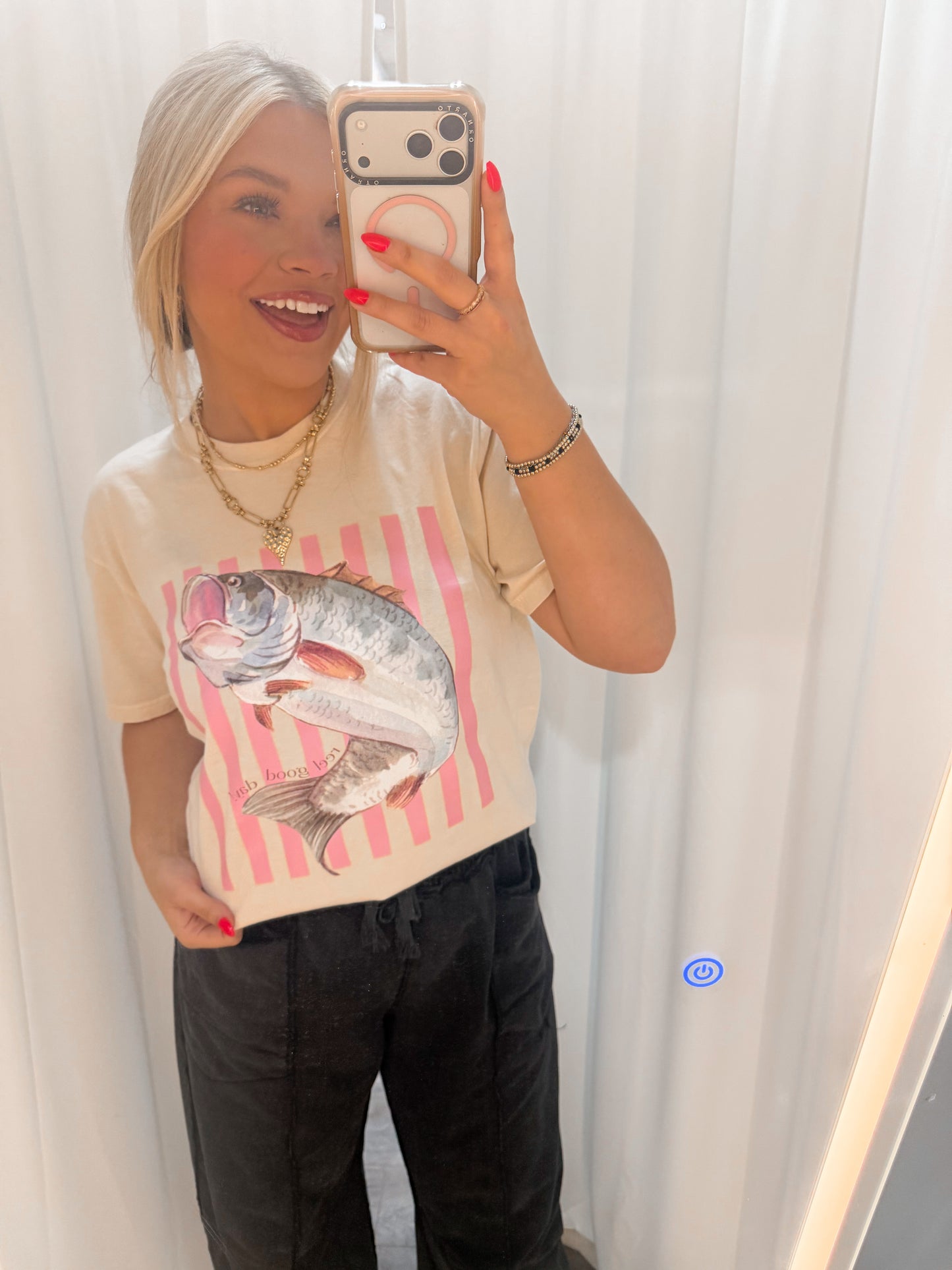 Striped Reel Good Day Bass Graphic Tee