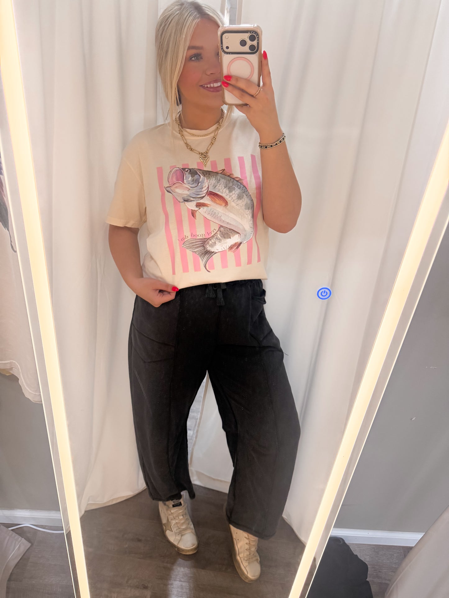 Striped Reel Good Day Bass Graphic Tee