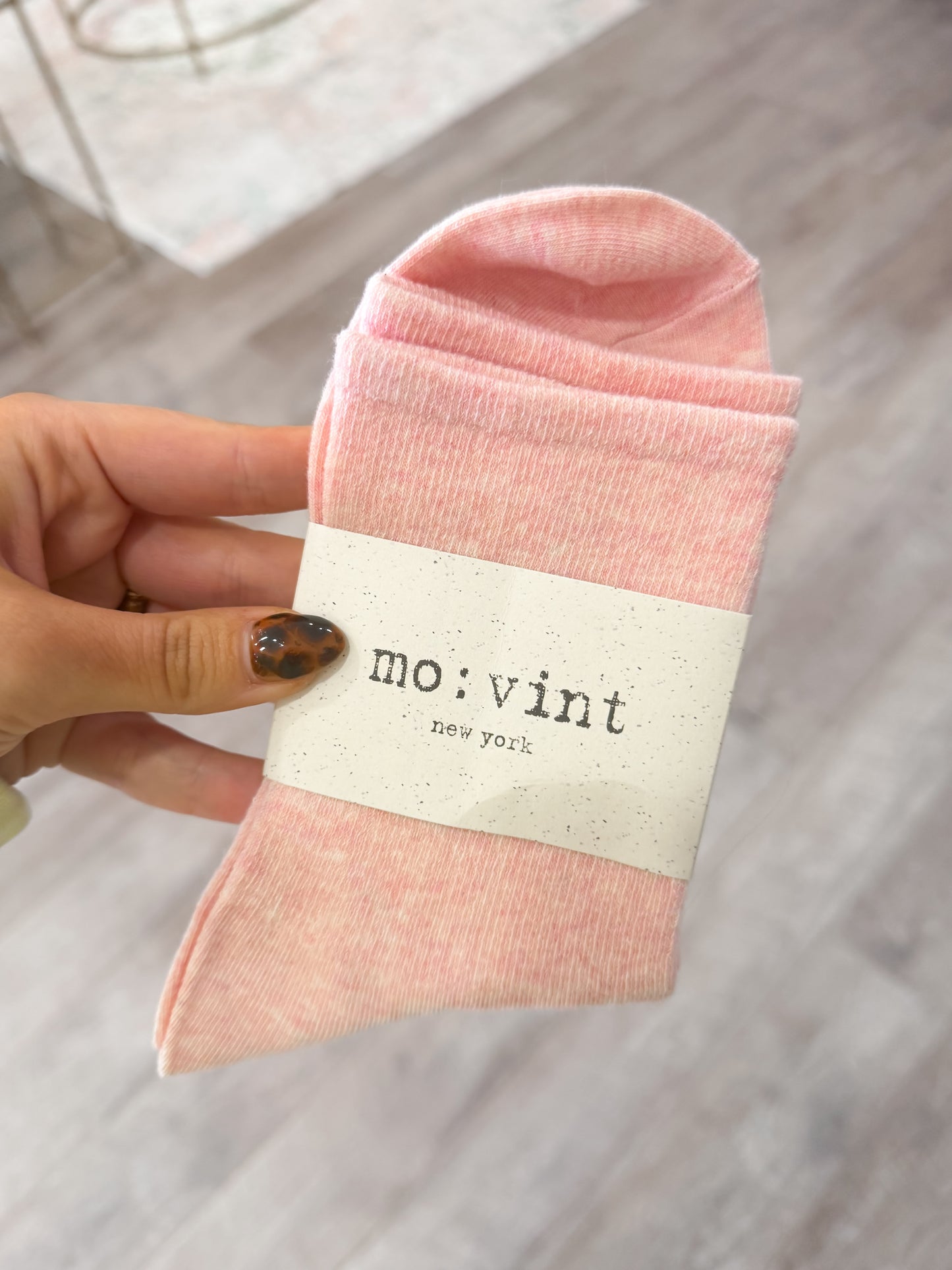 Light pink high socks