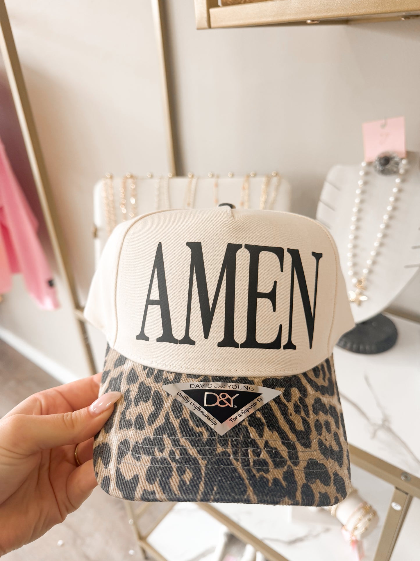 Amen Leopard Trucker Hat