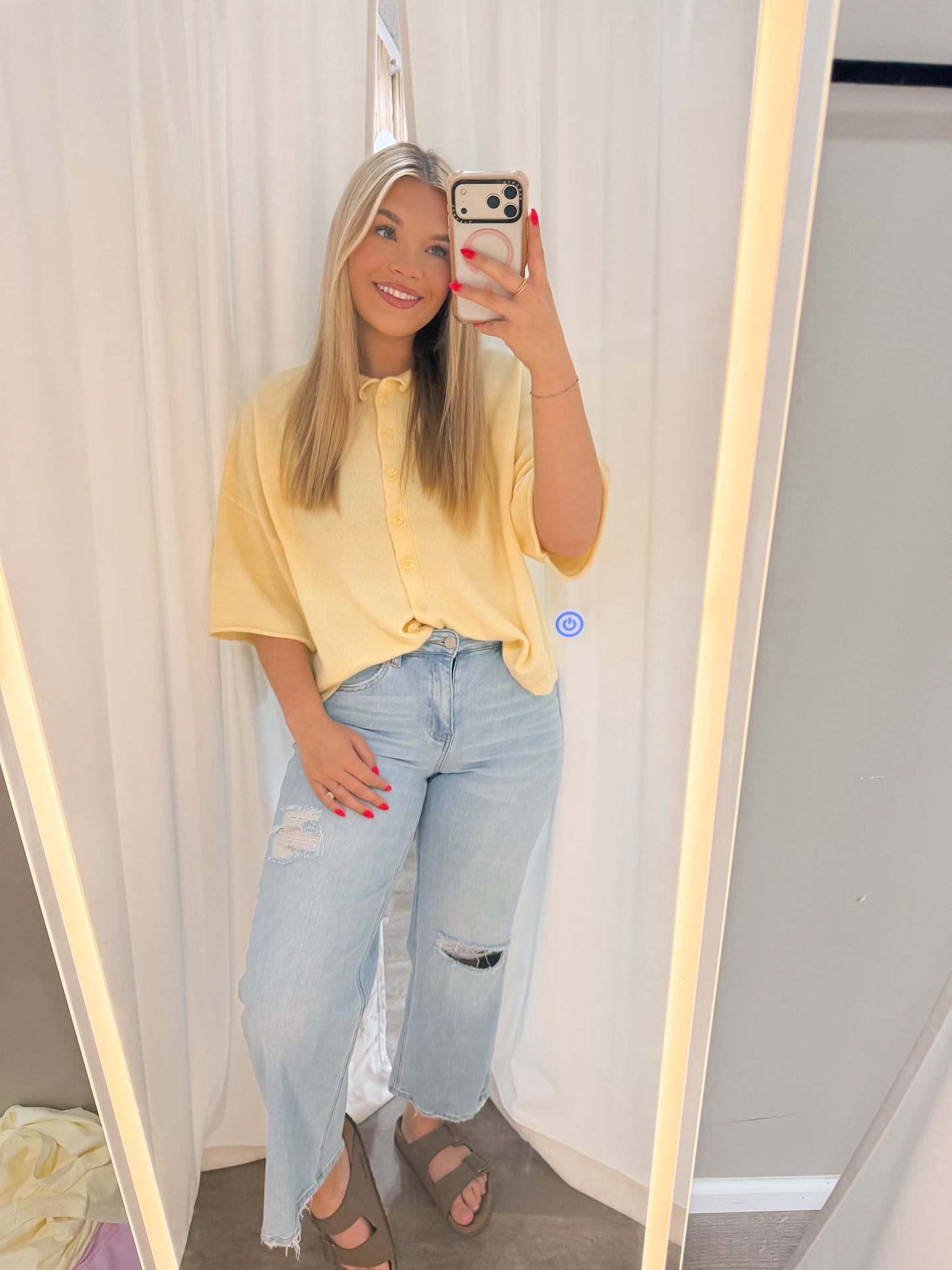 Butter Yellow Button Down