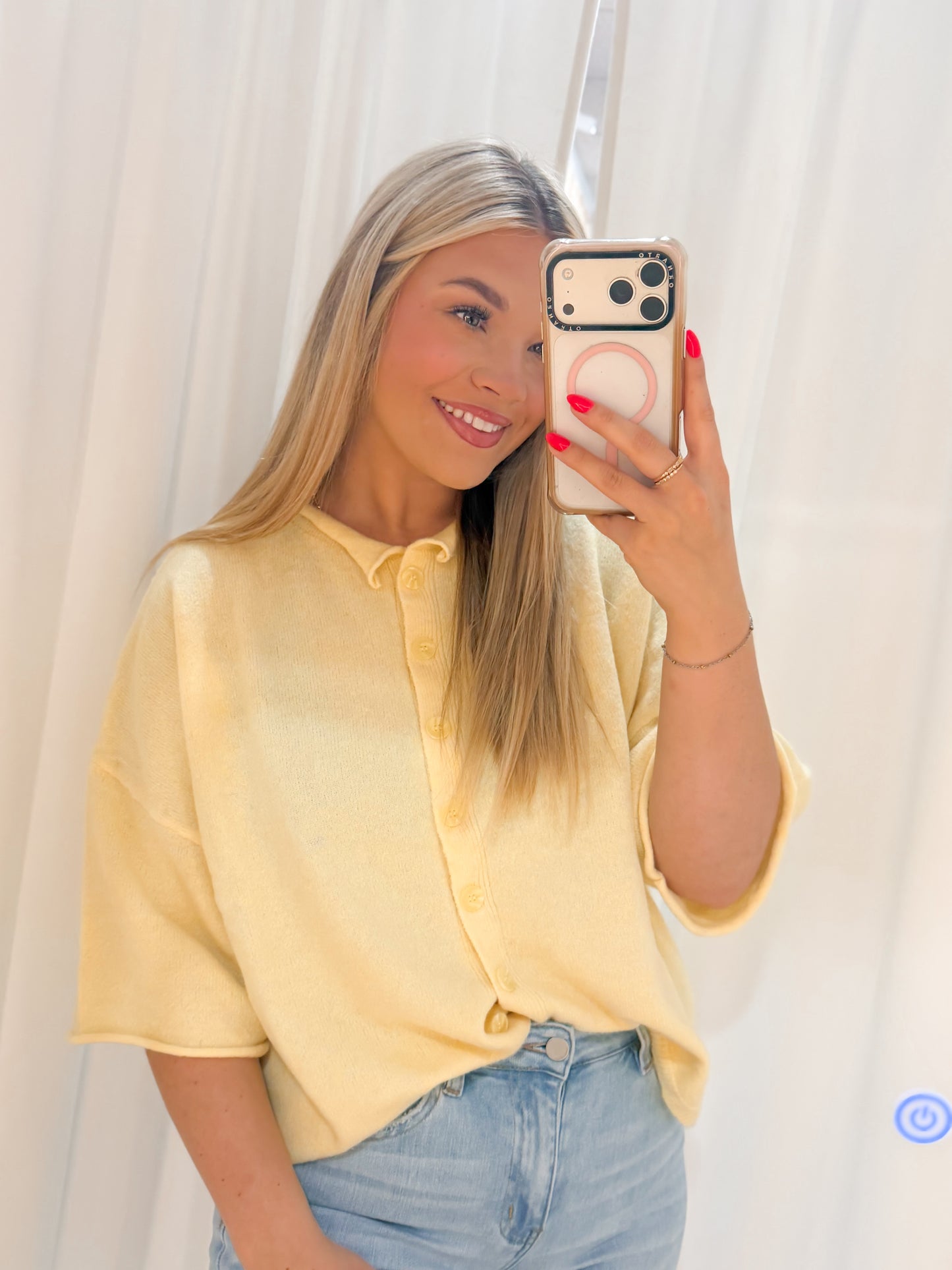 Butter Yellow Button Down