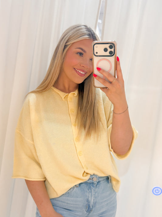 Butter Yellow Button Down