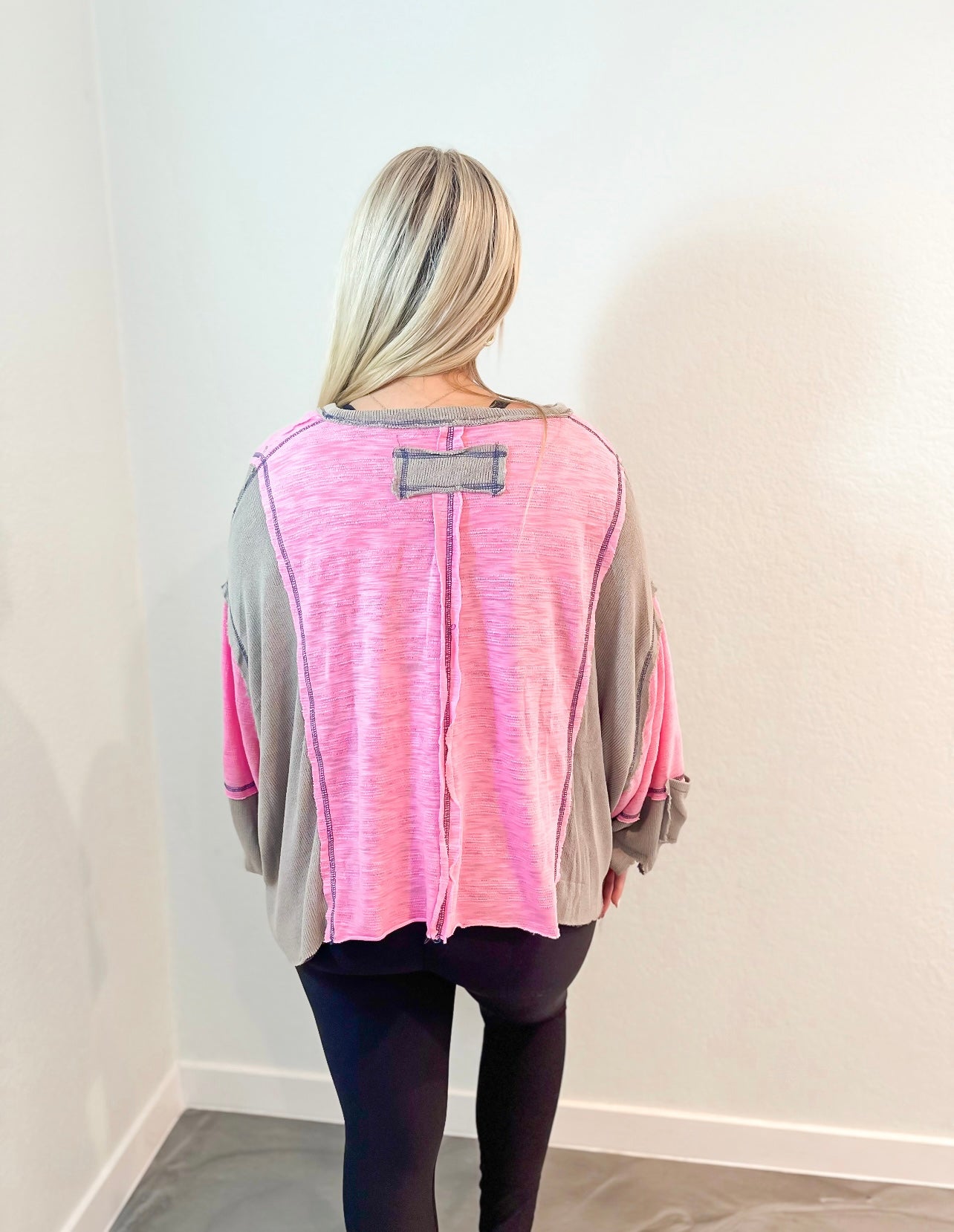 Pink Color Block long sleeve 🌟