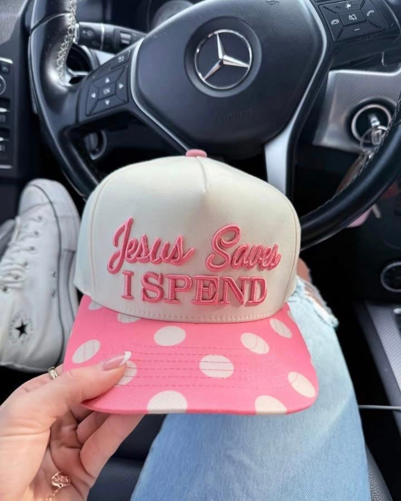 Jesus Saves I Spend Hat