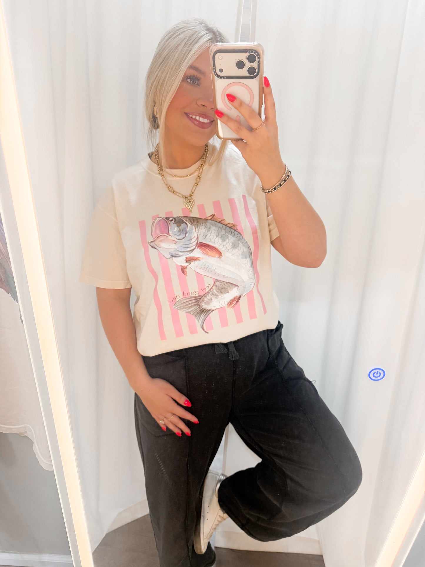 Striped Reel Good Day Bass Graphic Tee