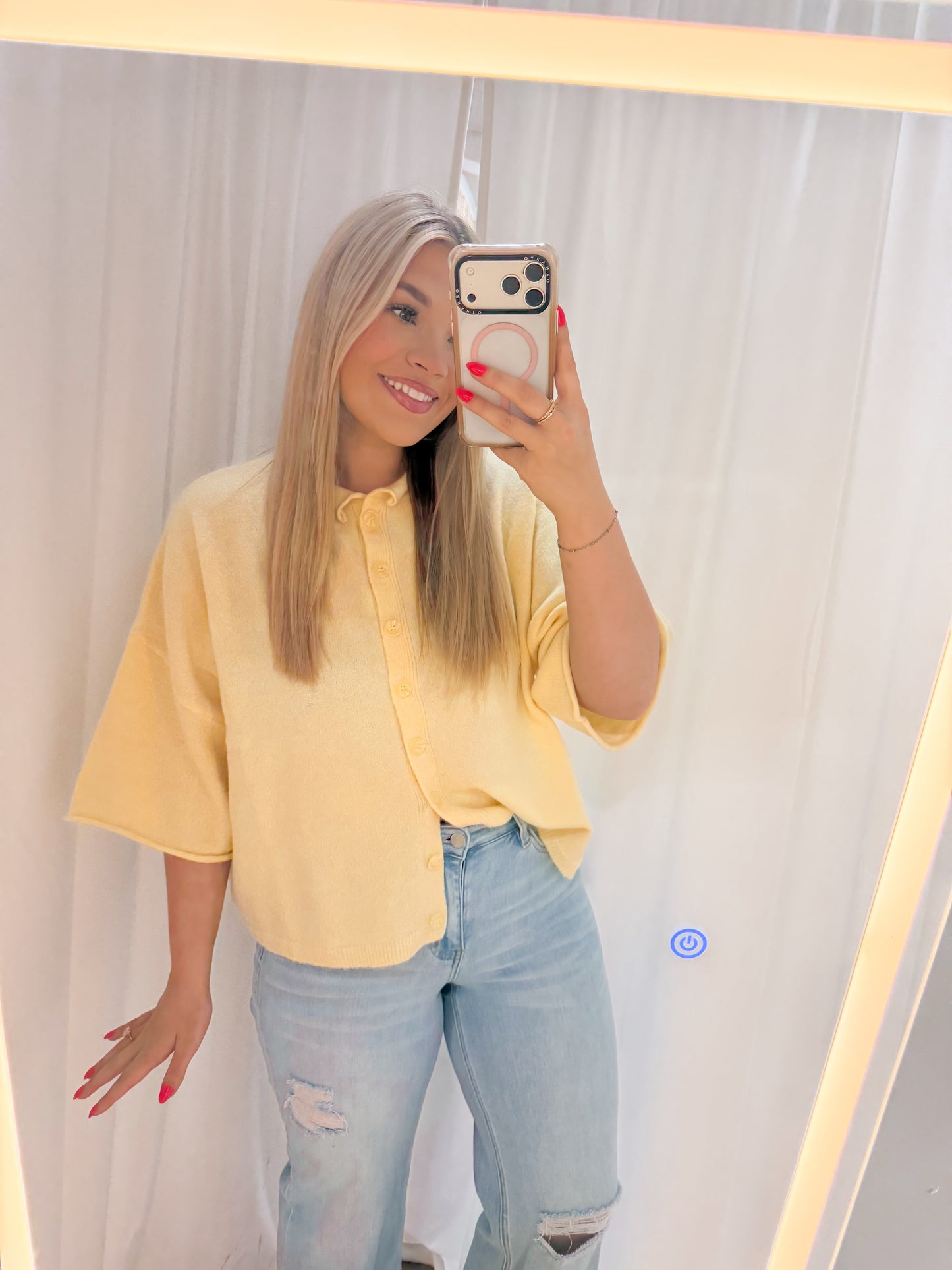 Butter Yellow Button Down