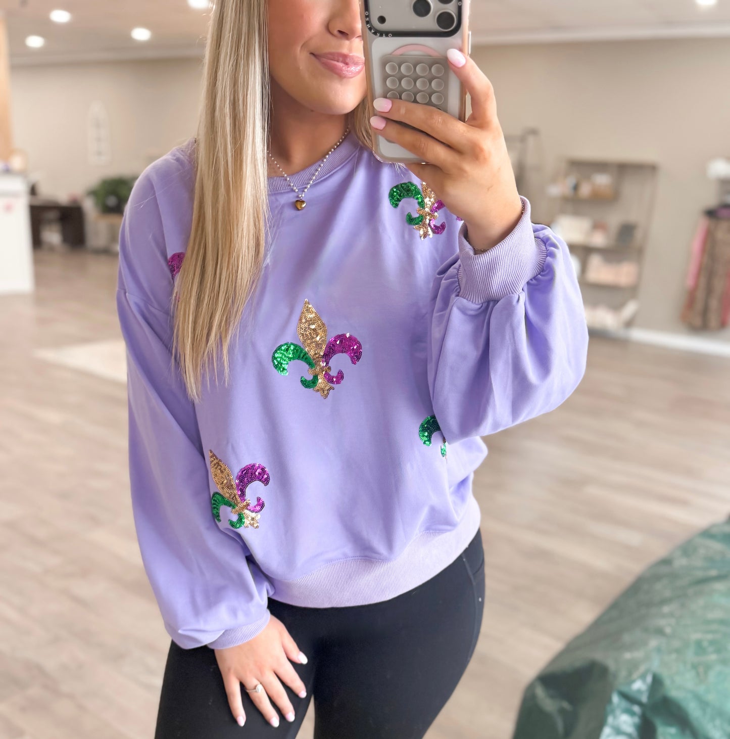 Mardi Sequin Top