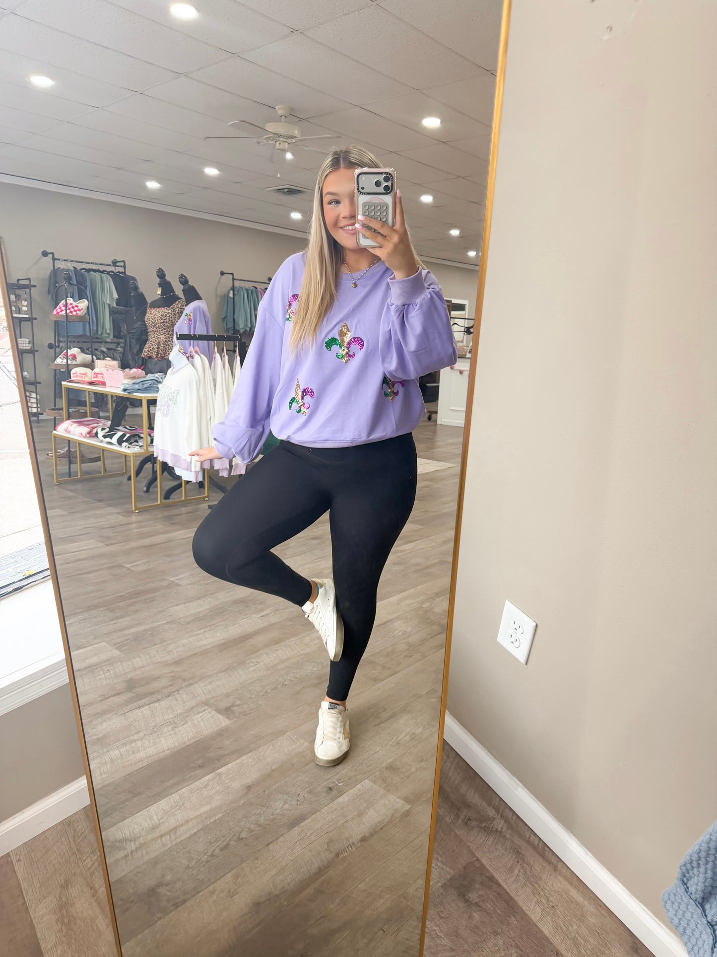 Mardi Sequin Top